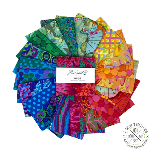 rainbow kaffe fassett collective  quilting fabric 5" charm pack - 2 Sew textiles art quilt supplies