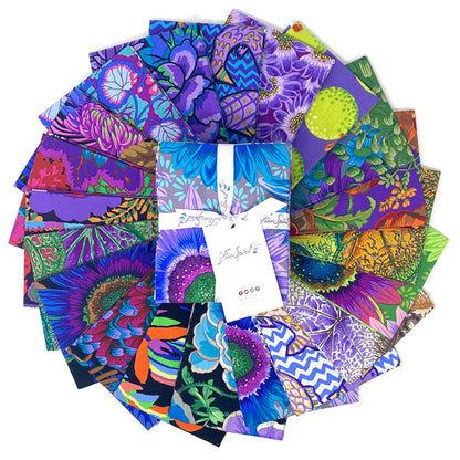 bundle layout Kaffe collective quilting fabric bundle august 2021 2-pc fat quarter  dark available at 2 sew textiles art quilt supplies