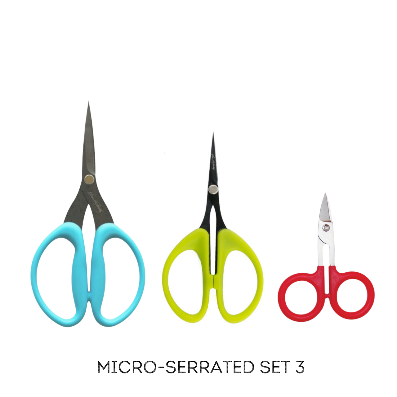 Micro Serrated Perfect Scissors set 3 - Karen Kay Buckley available from 2 Sew Textiles - art quilt supplies