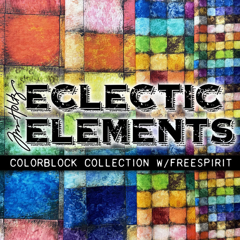 Eclectic Elements colourblock by Tim Holtz squares of colour paint palette from Freespirit available at 2 sew textiles art quilt supplies