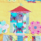 Detail whole quilt image using Tula fabrics -Quilt Pattern Beach House Beauties - make it sew for sale at 2 sew textiles art quilt supplies used Tilda fabrics. or Kaffe.