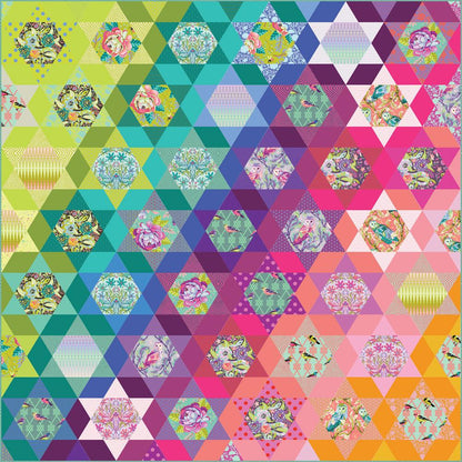Tula pink Moon Garden free pattern by Freespirit fabrics for Tula Pink at 2 sew textiles art quilt supplies