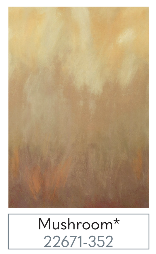 Textured brown color swatch labeled 'Mushroom' with code 22671-352.