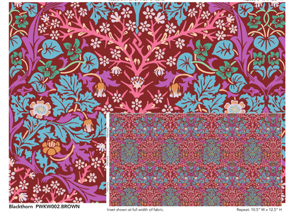 Kaffe x Morris & Co for FreeSpirit  - BLACKTHORN BROWN