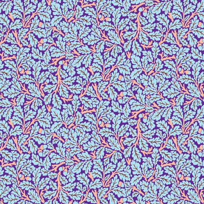 Kaffe x Morris & Co for FreeSpirit  - OAK PURPLE