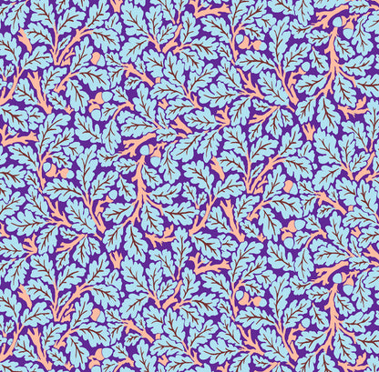 Kaffe x Morris & Co for FreeSpirit  - OAK PURPLE