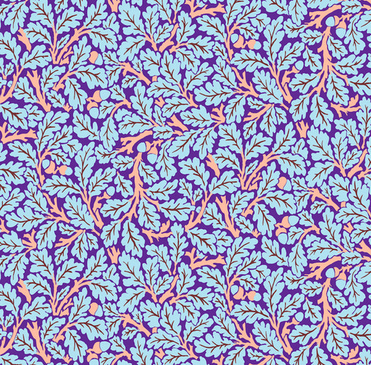 Kaffe x Morris & Co for FreeSpirit  - OAK PURPLE