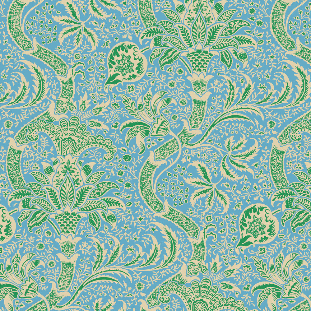 Kaffe x Morris & Co for FreeSpirit  - INDIAN AQUA