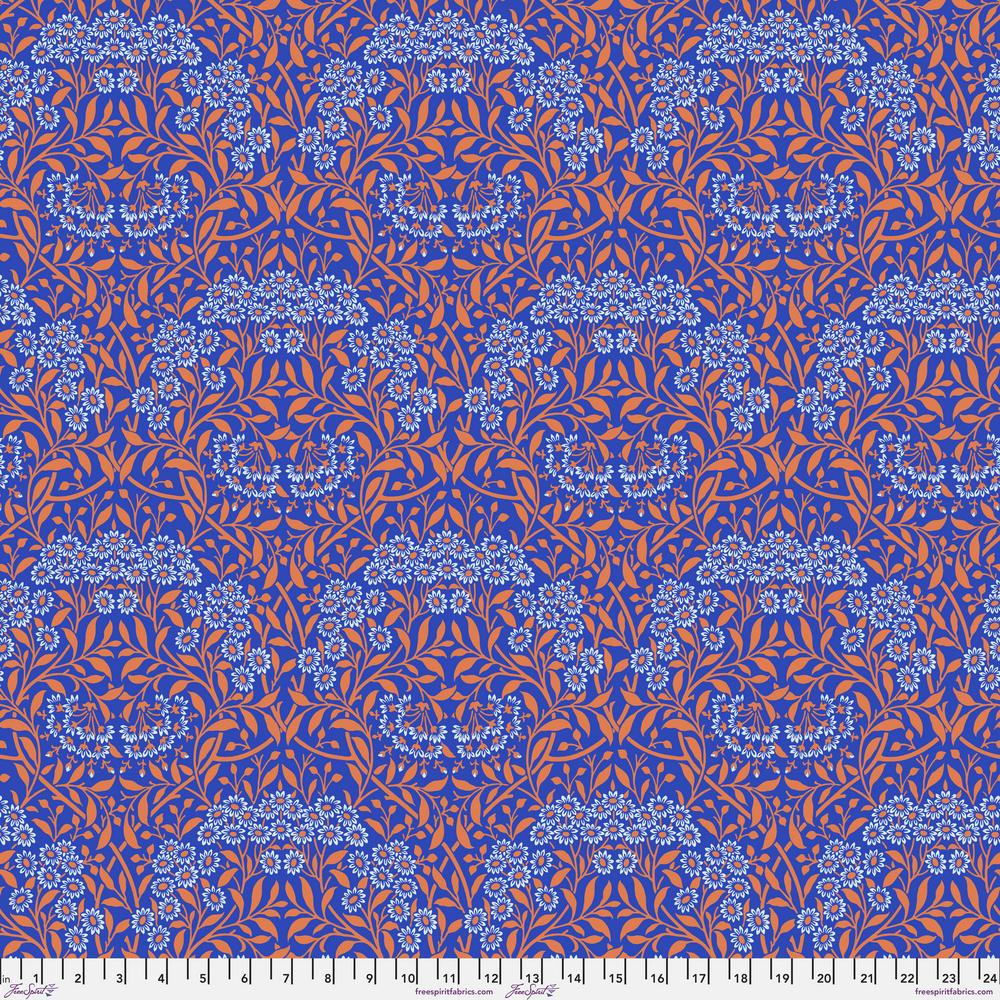 Kaffe x Morris & Co for FreeSpirit  - MICHELMAS DAISY COBALT