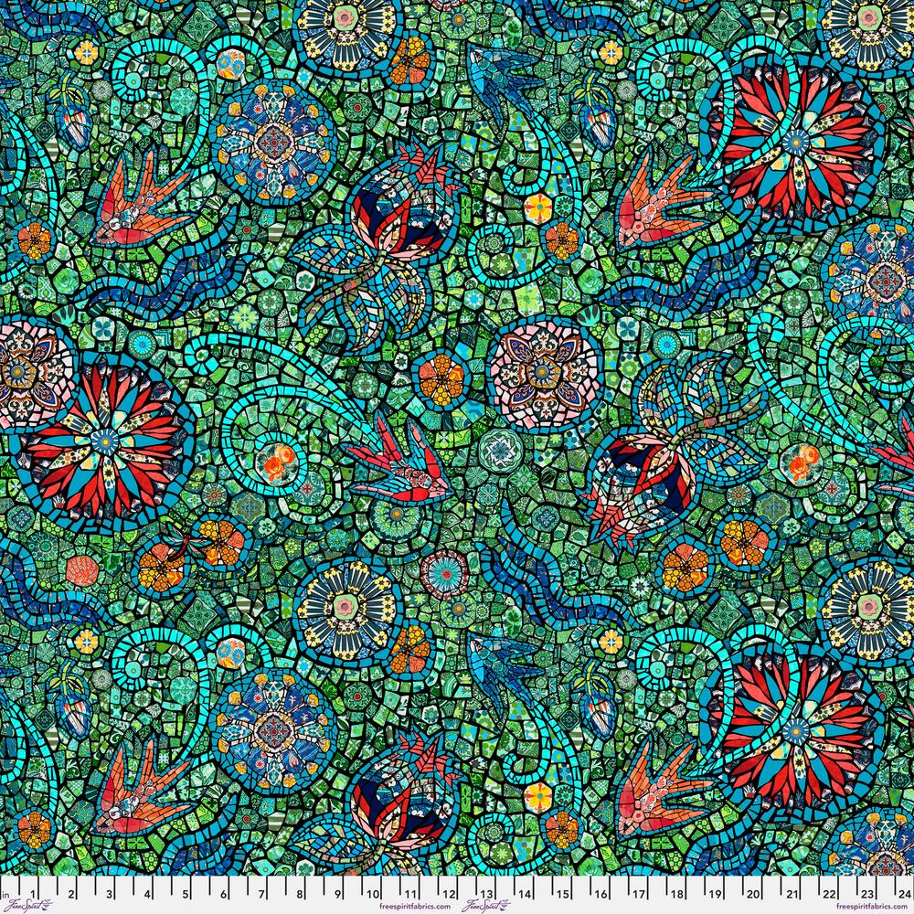 feature fabric the lorenzo free quilt pattern with murano by odile bailloeul available at 2 sew textiles art quilt supplies.