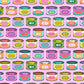  pwtp094 electroberry cat snacks  tins pinks purples and teals diamonds and triangles fabric tabby road DeJa Vu collection by Tula pink at 2sew textiles - art quilt supplies