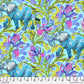 with ruler guide all ears Everglow by Tula Pink blue elephants with iris's neon from 2 sew textiles art quilt supplies 