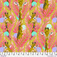 Everglow by Tula brown giraffes with pink leaves and neon accents moonbeam design good hair day - buy the Everglow collections at 2 Sew Textiles - art quilt supplies with ruler