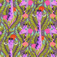 Everglow by Tula Purple giraffes with leaves and neon accents karma design good hair day - buy the Everglow collections at 2 Sew Textiles - art quilt supplies