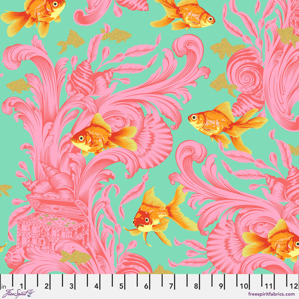 Tula Pink Tula Pink - Tiny Beasts / Dear John / PWTP178.GLIMMER / I I I Bay  Quilts