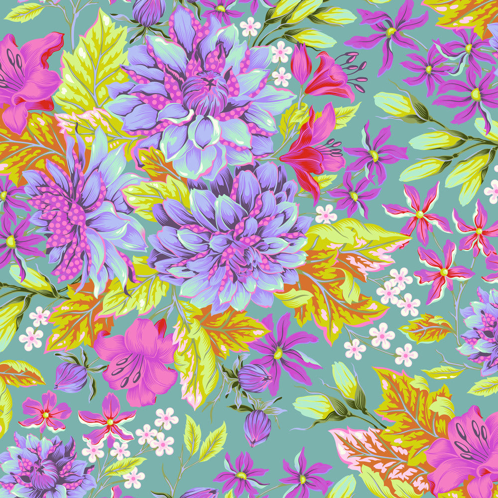 cosmic colourway - Hello Dahlia - Untamed cover image - untamed by Tula pink at 2sew textiles - art quilt supplies