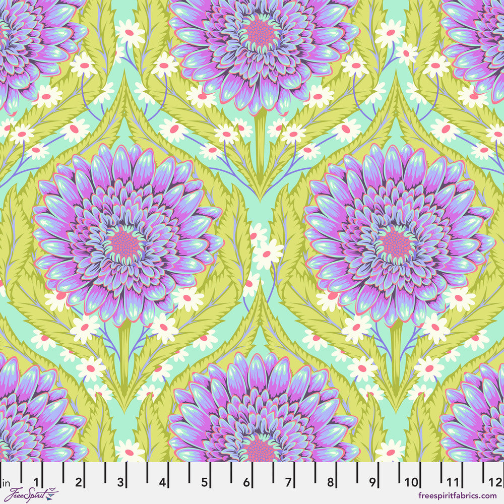 with ruler PWTP235 NOVA - Daisy and Confused - untamed fabric collection by Tula pink at 2sew textiles - art quilt supplies