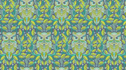 FULL MOON FOREST II - Tula Pink - Hootie Patootie - STARLIGHT - per half metre