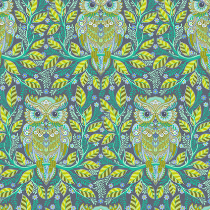 FULL MOON FOREST II - Tula Pink - Hootie Patootie - STARLIGHT - per half metre