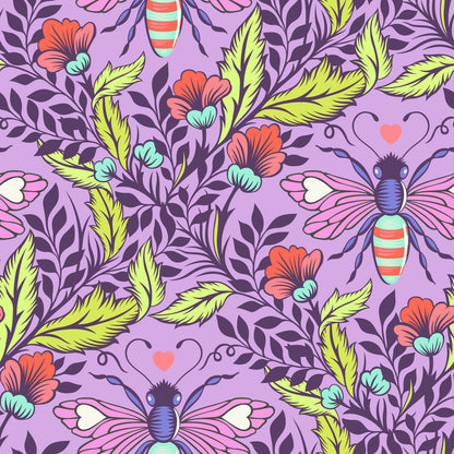 FULL MOON FOREST II - Tula Pink - Shake your Honey Maker - BLOSSOM per half metre