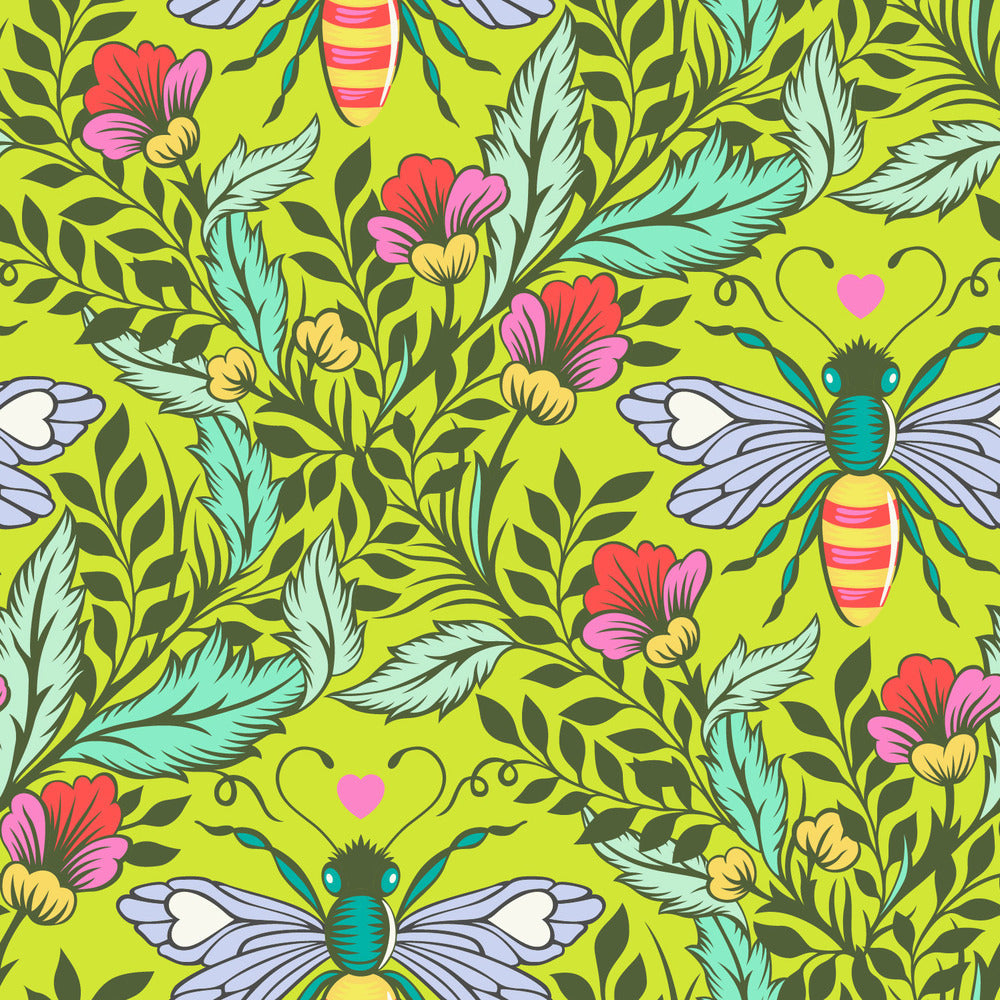 FULL MOON FOREST II  Tula Pink - Shake your honey maker - ENCHANTED - per half metre