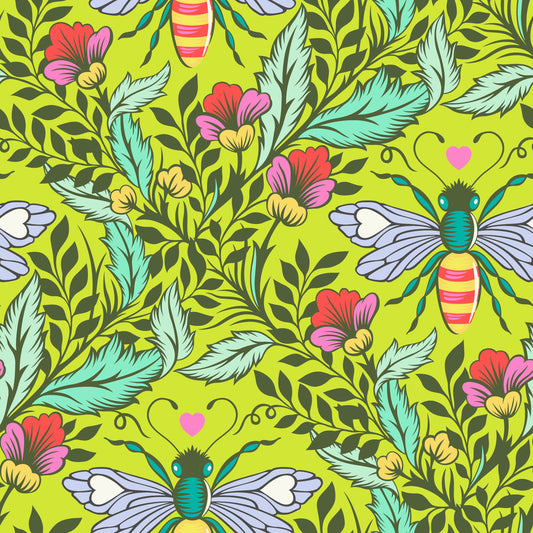 FULL MOON FOREST II  Tula Pink - Shake your honey maker - ENCHANTED - per half metre