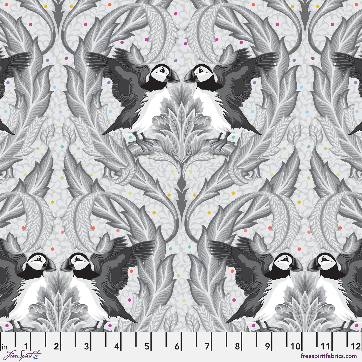 GRAYWORK - Huffin and Puffin - Whisper - Tula Pink