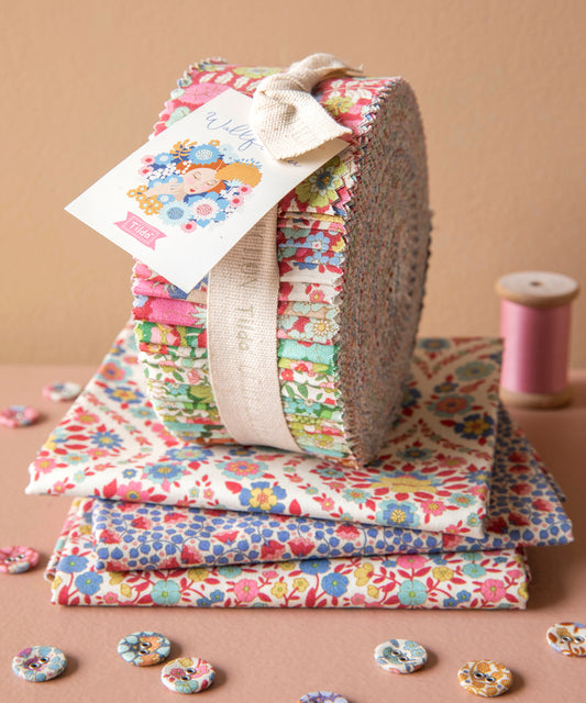 Tilda WALLFLOWER fabric Collection - Pre Cuts - Jelly Roll - PRE-ORDER