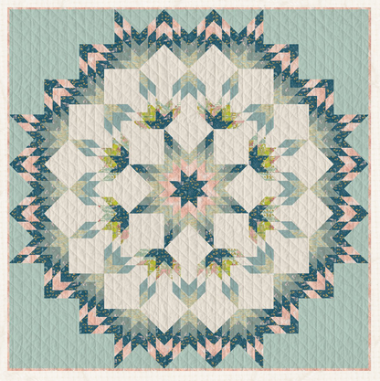 free quilt pattern Primavera dragon flies and floral flowers in Spring Equinox in Libellule Awakening for Art Gallery Fabrics via melbourne Fabrics #KatieOsheaDesign  available at 2 sew textiles art quilt supplies 