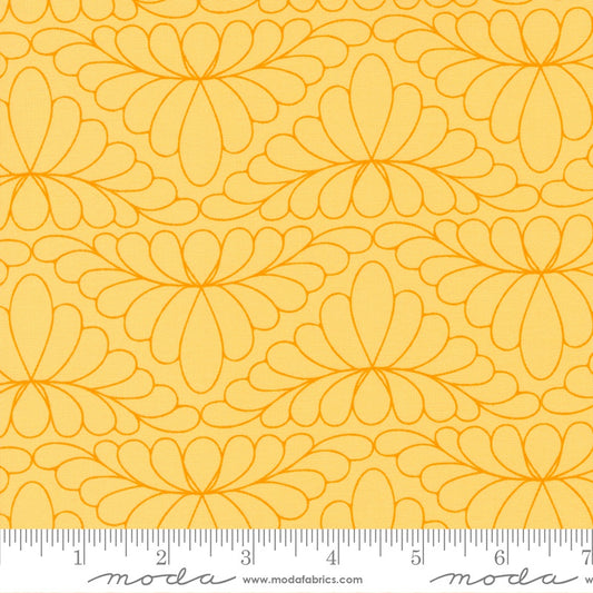 yellow butterscotch soda colour - Rainbow sherbet with fun quilty design by Sarah Ditty for Moda Fabric at 2 Sew Textiles Art Quilt Supplies