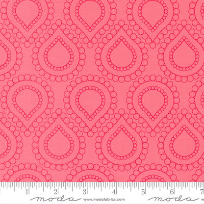 cherry pink red colour - Rainbow sherbet with fun quilty design by Sarah Ditty for Moda Fabric at 2 Sew Textiles Art Quilt Supplies
