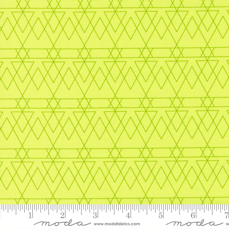 Key lime green colour - Rainbow sherbet with fun quilty design by Sarah Ditty for Moda Fabric at 2 Sew Textiles Art Quilt Supplies