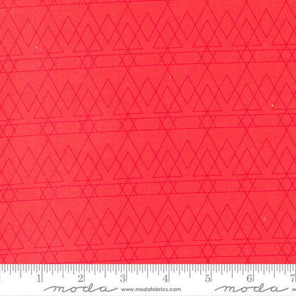 Mandarin red orange colour - Rainbow sherbet with fun quilty design by Sarah Ditty for Moda Fabric at 2 Sew Textiles Art Quilt Supplies