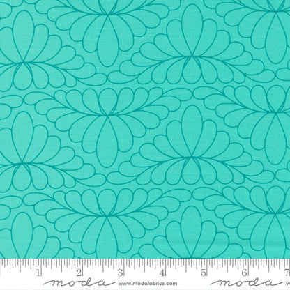 pistachio blue green colour - Rainbow sherbet with fun quilty design by Sarah Ditty for Moda Fabric at 2 Sew Textiles Art Quilt Supplies