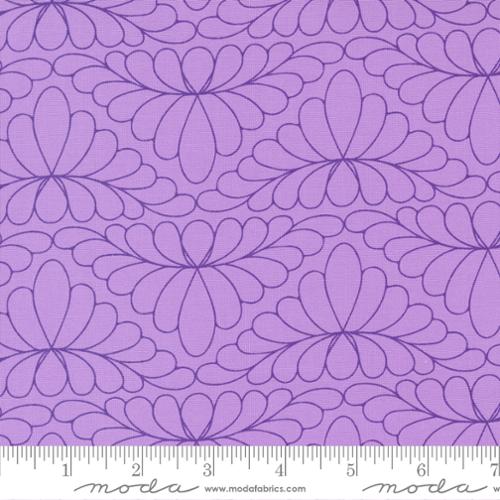 Plum purple colour - Rainbow sherbet with fun quilty design by Sarah Ditty for Moda Fabric at 2 Sew Textiles Art Quilt Supplies