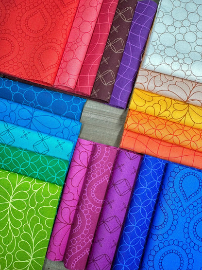 full collection - rainbow spice by Sarah Thomas - saraditty for Moda Fabrics - available at 2 Sew Textiles - art quilt supplies