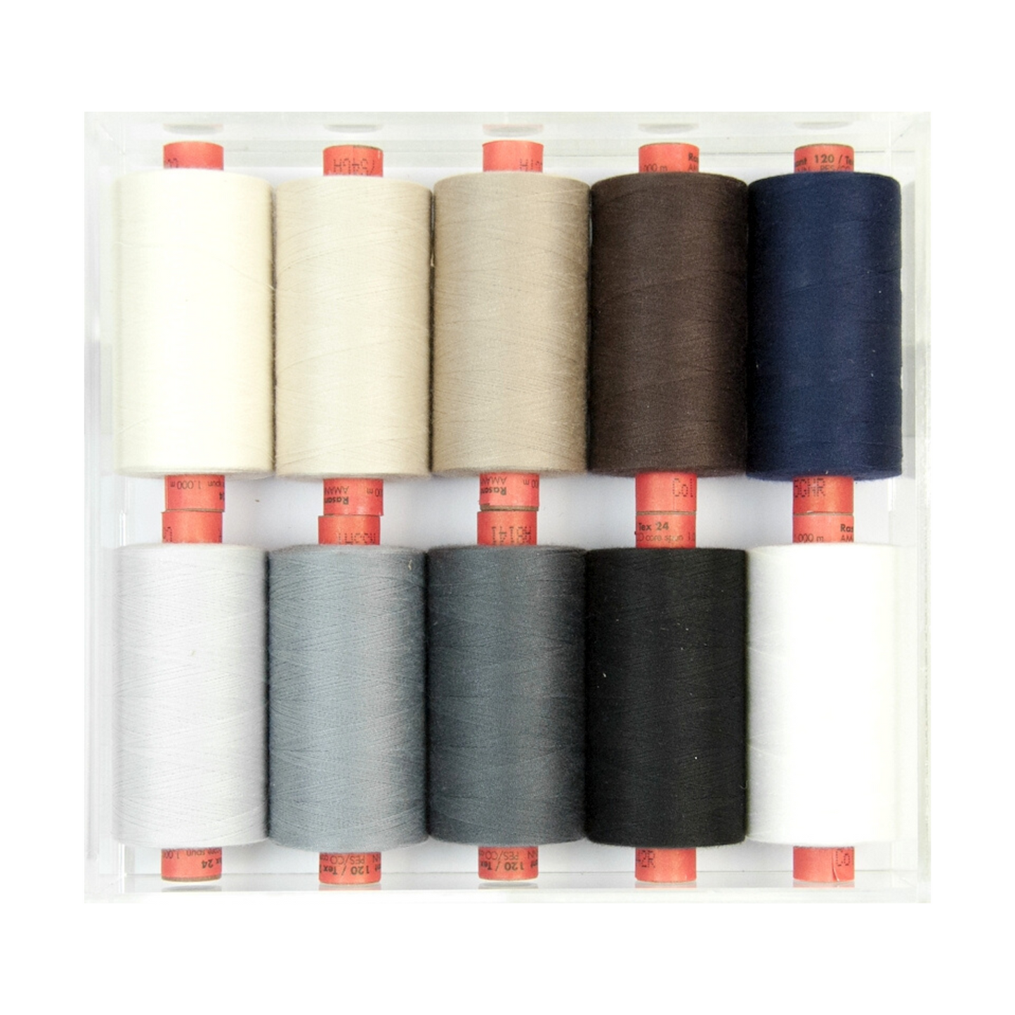 Rasant Thread for Quilting, Sewing & Patchwork – 1000m Spools – White, Cream, Black