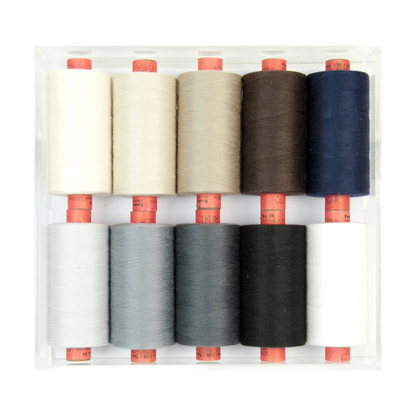 Rasant Thread for Quilting, Sewing & Patchwork – 1000m Spools – White, Cream, Black