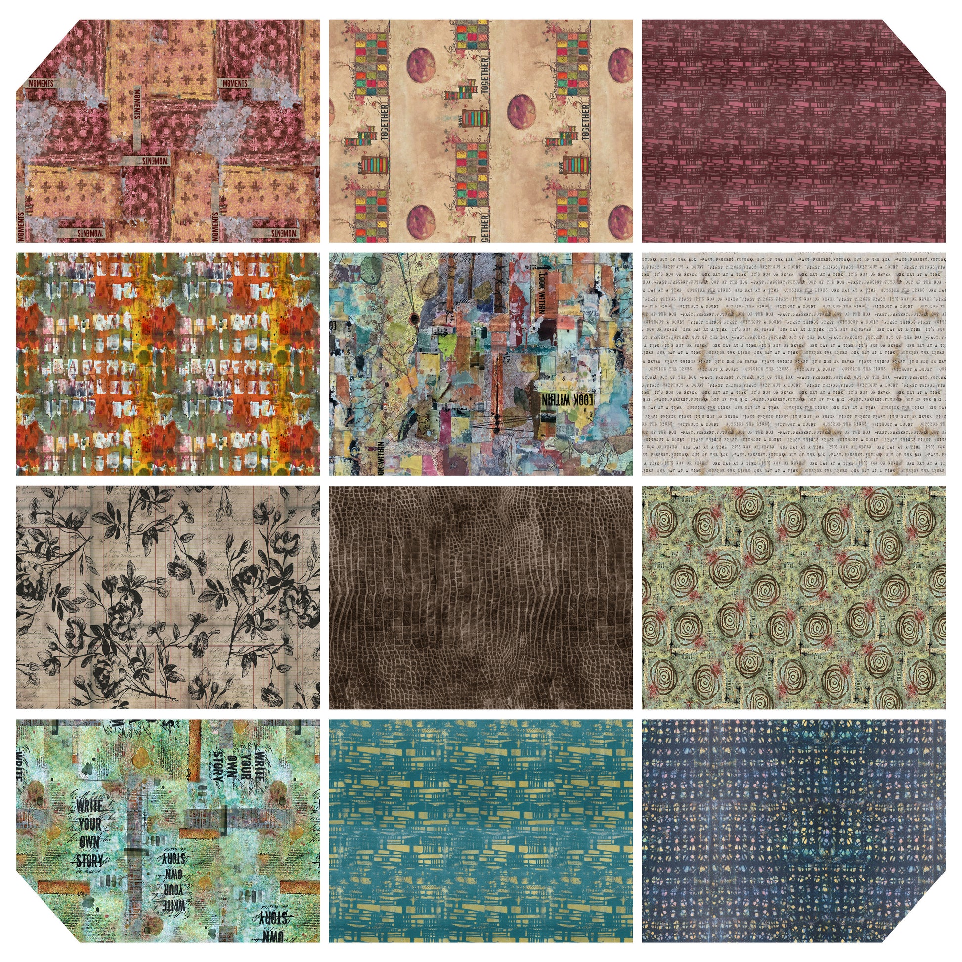Seth Apter Live Out Loud quilt fabric collection night colour chips available t 2 sew textiles art quilt supplies