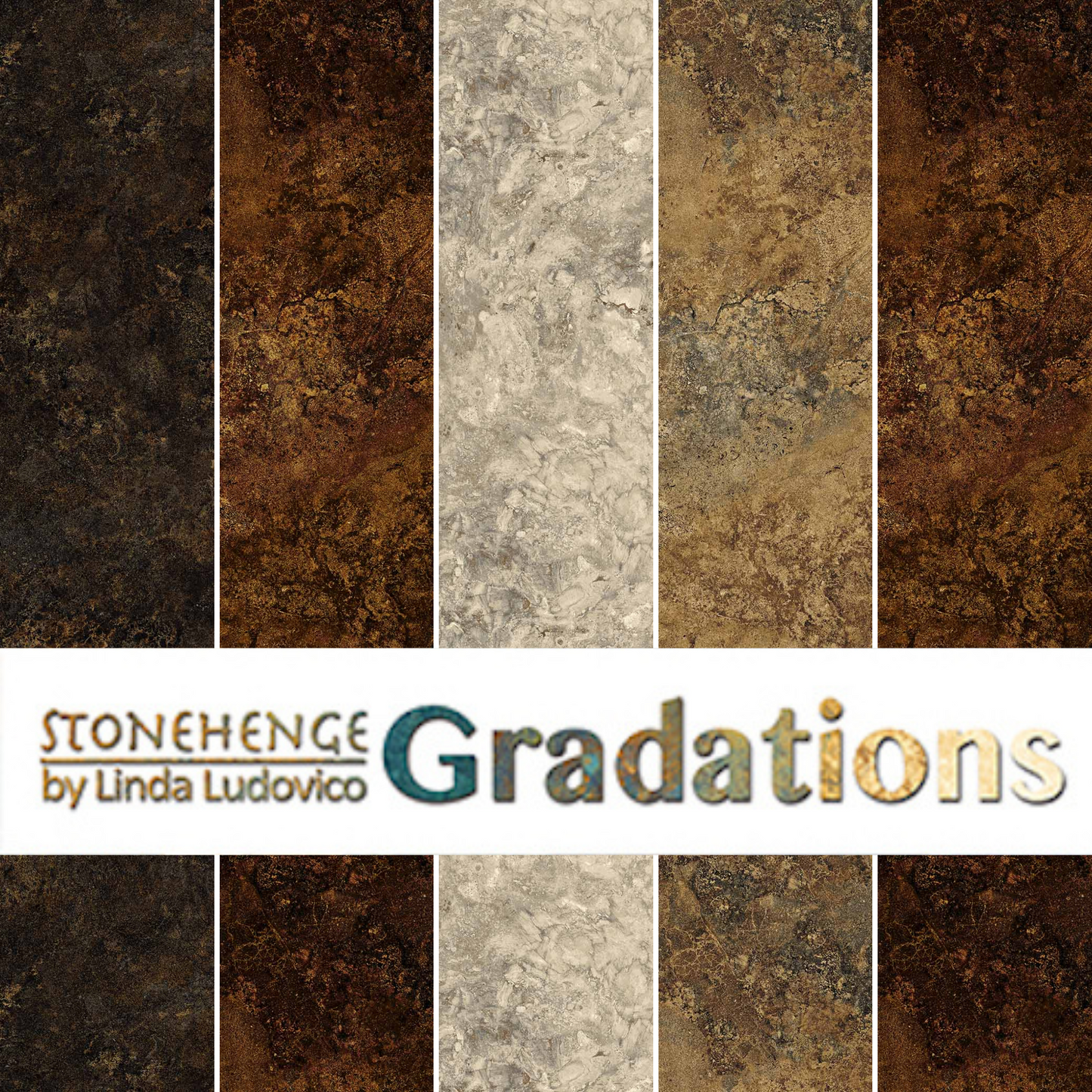 Onyx Slate Brown Stone - Stonehenge Gradations by Linda Ludovico for Northcott available at 2 Sew Textiles Art Quilt Supplies