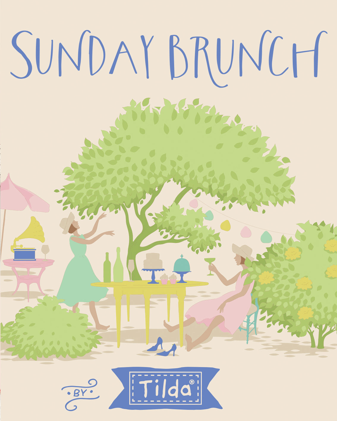 Tilda SUNDAY BRUNCH fabric Collection - Pre Cuts - Jelly Roll - FREE SHIPPING