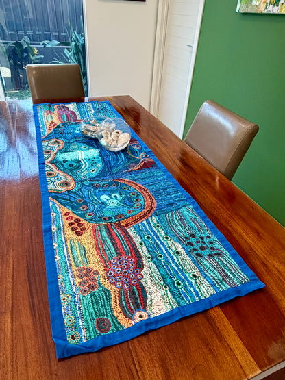 Table Runner- Two Sisters - Show stopping authentic Aboriginal  designs