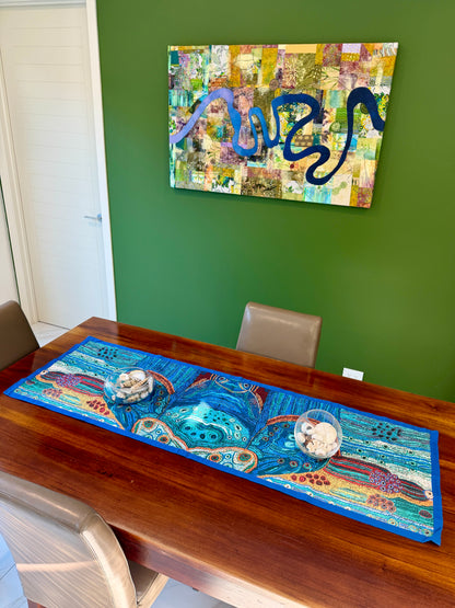 Table Runner- Two Sisters - Show stopping authentic Aboriginal  designs