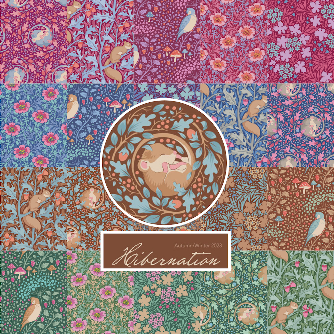 20 fabric collection Tilda Hibernation fabric series.. - 2 Sew Textiles - Art quilt fabric supplies
