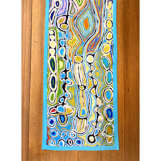Table Runner- SNAKE VINE DREAMING - Show stopping authentic Aboriginal  designs