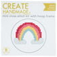 Rainbow Set of 3 cross stitch kits...create handmade mini cross stitch kit suitable for beginner available at 2 sew textiles