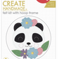 Stitchery kits felt Panda great gift stocking stuffer bwn101  Kit complete with hoop available at 2 sew textiles art quilt supplies
