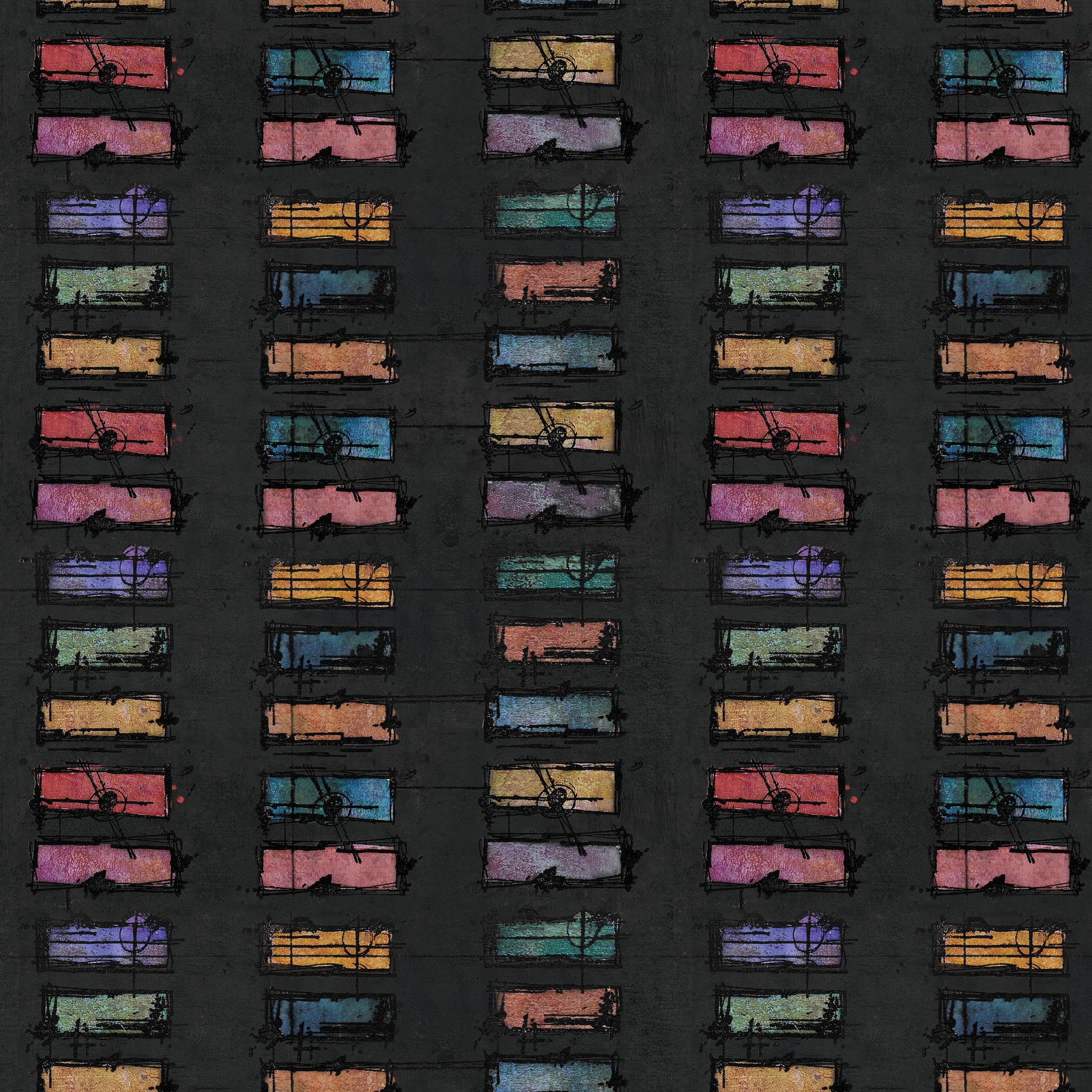 Seth Apter Live Out Loud quilt fabric collection night colour chips available t 2 sew textiles art quilt supplies