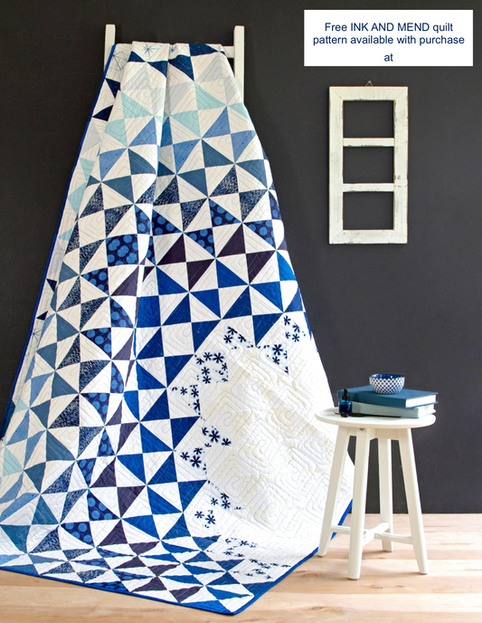 Free Pattern - Inkperfect by Art gallery Fabrics a beautiful collection reminiscent of ancient japanese textile techniques available at 2 Sew Textiles Art Quilt Supplies