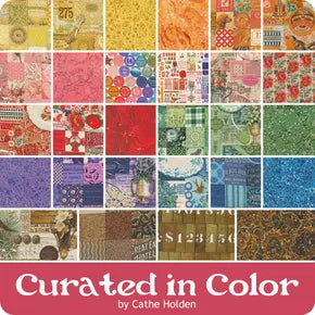 Curated in color by Cathie Holden for moda available at 2 sew textiles art quilt supplies